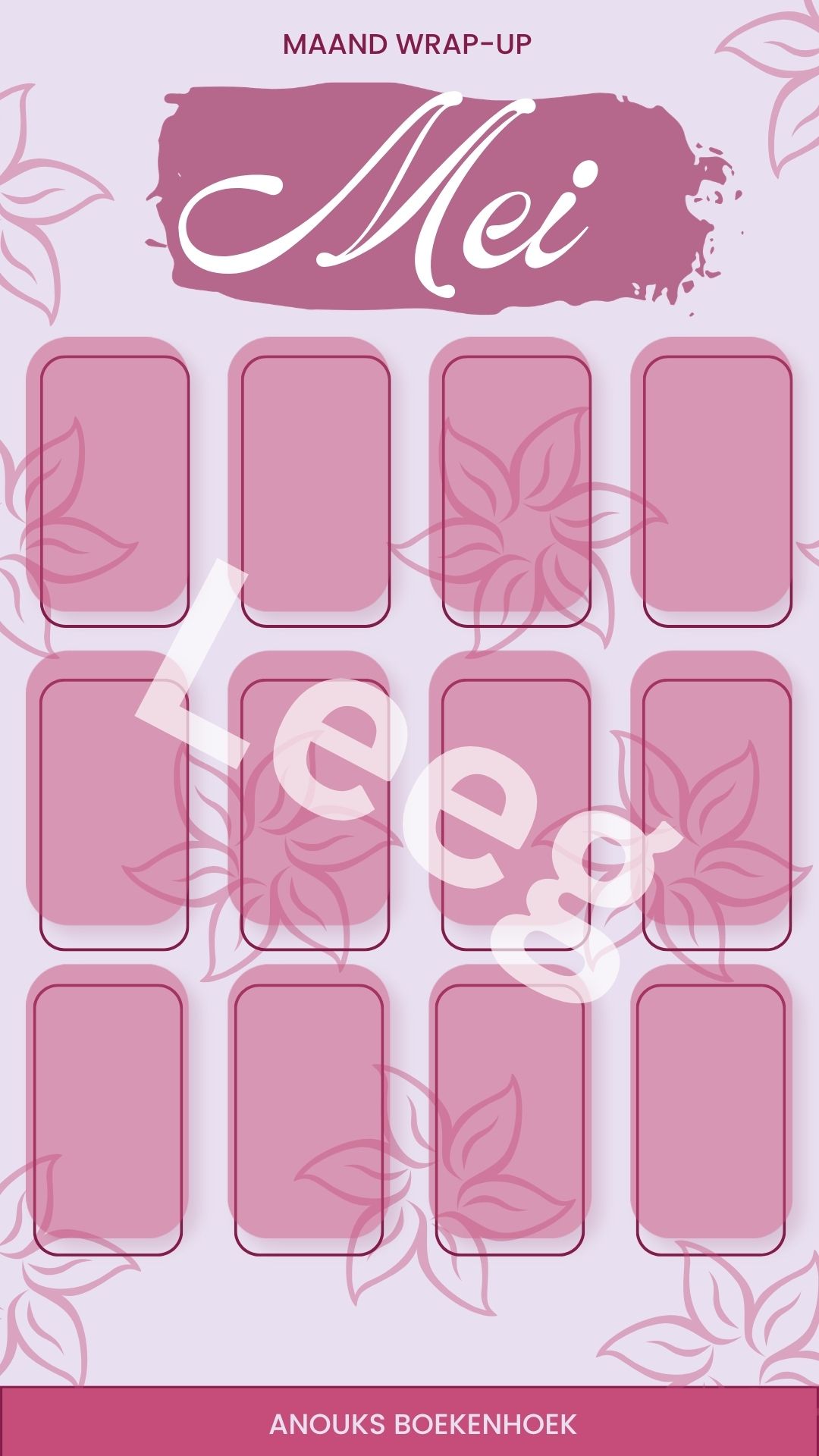 Lege Canva template maandelijkse wrap-up