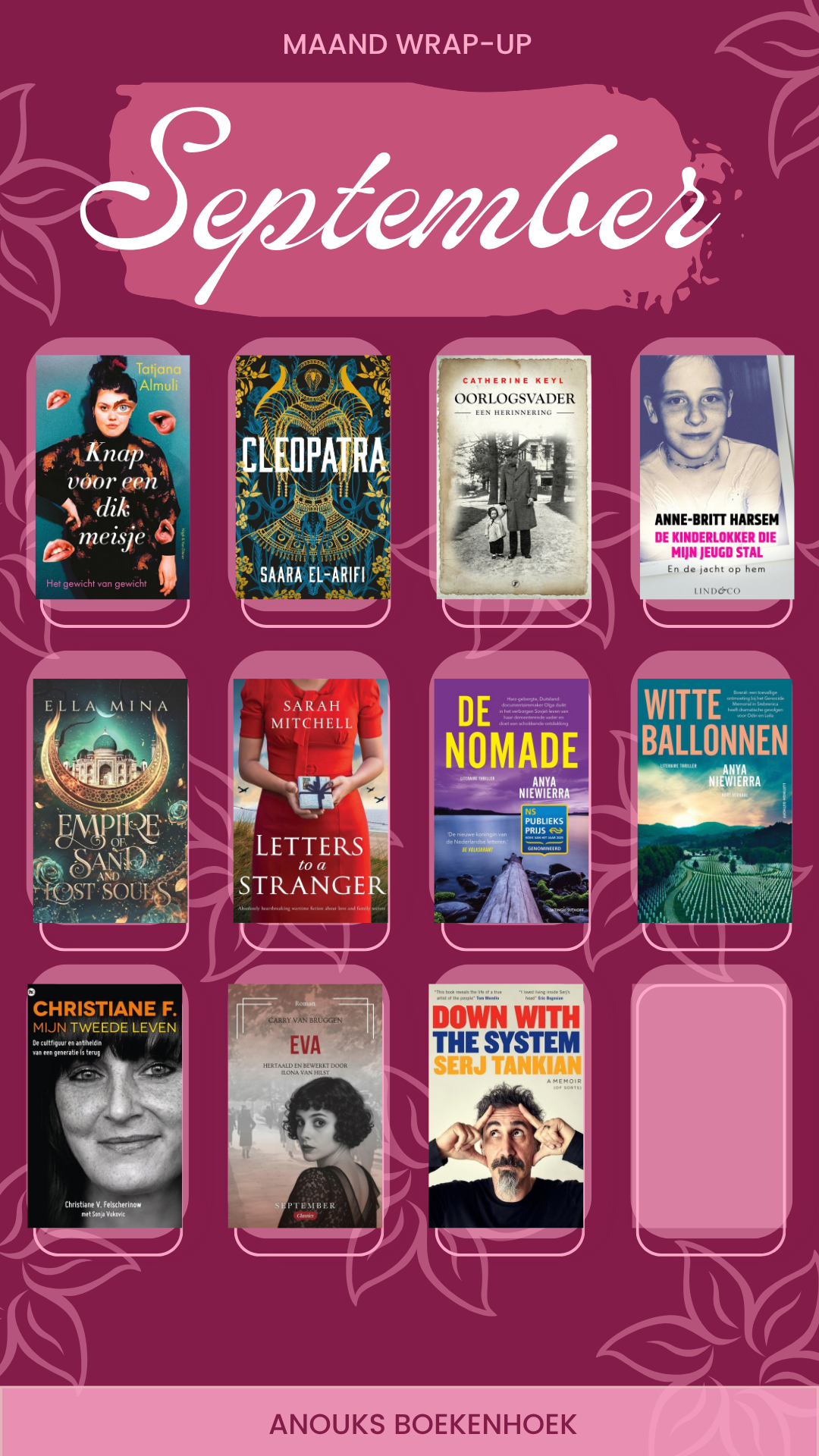 Pinterest-afbeelding van Anouks Boekenhoek september wrap up